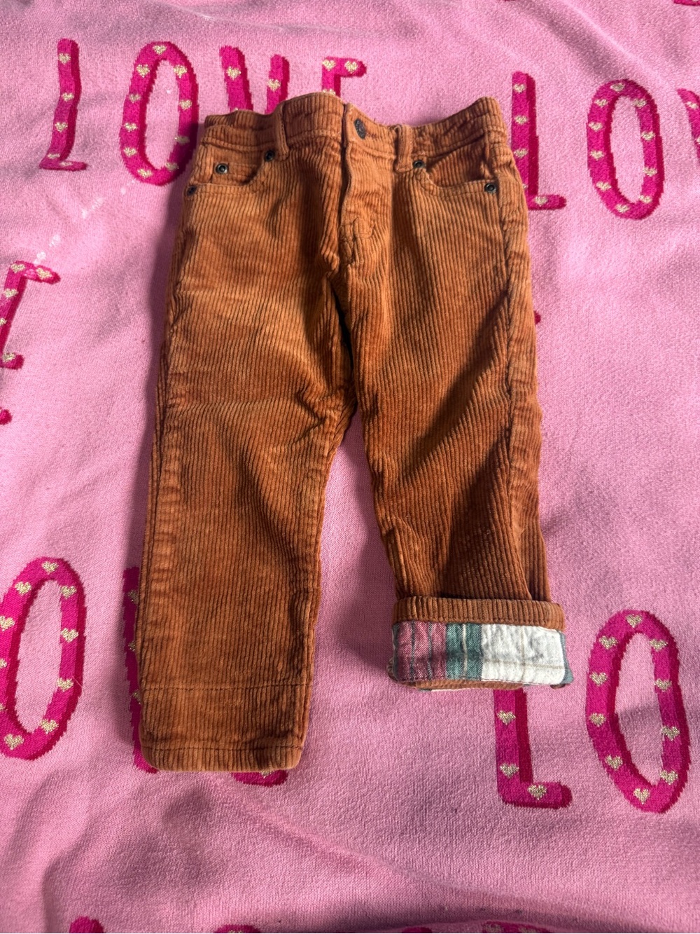 Gymboree Corduroy Pants in Rust Orange